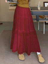 dresses : Cora | Jupe Plissée A-Line en Polyester pour Fille in Rouge van Seroa