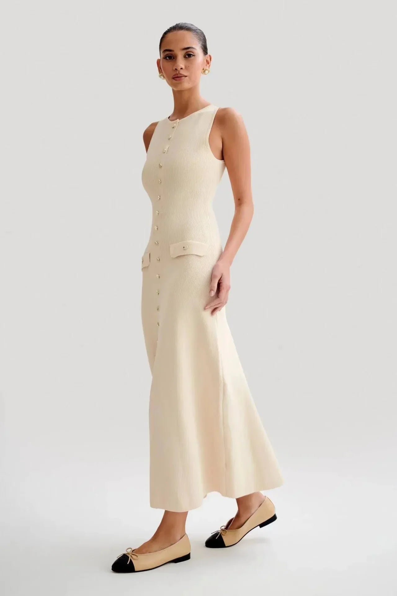 dresses : Élégante Robe Longue Sans Manches in van Seroa
