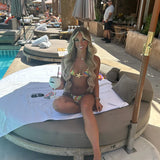 swimwear : Clara - Bikini chic avec Jupe Fluide et Imprimé Artistique Tendance in van Seroa