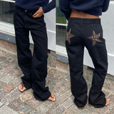 skirts : Jean Taille Basse avec Imprimé Étoiles in van Seroa