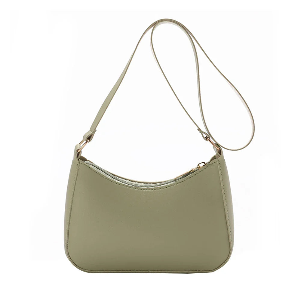 bags : Sac à Épaule Rétro Tendance en Cuir PU in Vert van Seroa