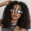 Kwadratowe okulary przeciwsłoneczne w stylu retro damskie