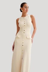 dresses : Élégante Robe Longue Sans Manches in van Seroa