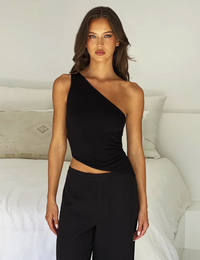 Haut Asymétrique Stylé à Une Épaule avec Dos Ouvert Femme
