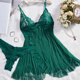 other : Vivian | Ensemble Lingerie Femme Dentelle Sexy in Vert van Seroa