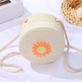 Sacs à main : Tina | Sac Femme en Osier Tissé à la Main Multicolore in Blanc van Seroa