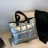 Sacs à main : Remie | Sac Femme en Toile Grande Capacité Moderne in Argent van Seroa