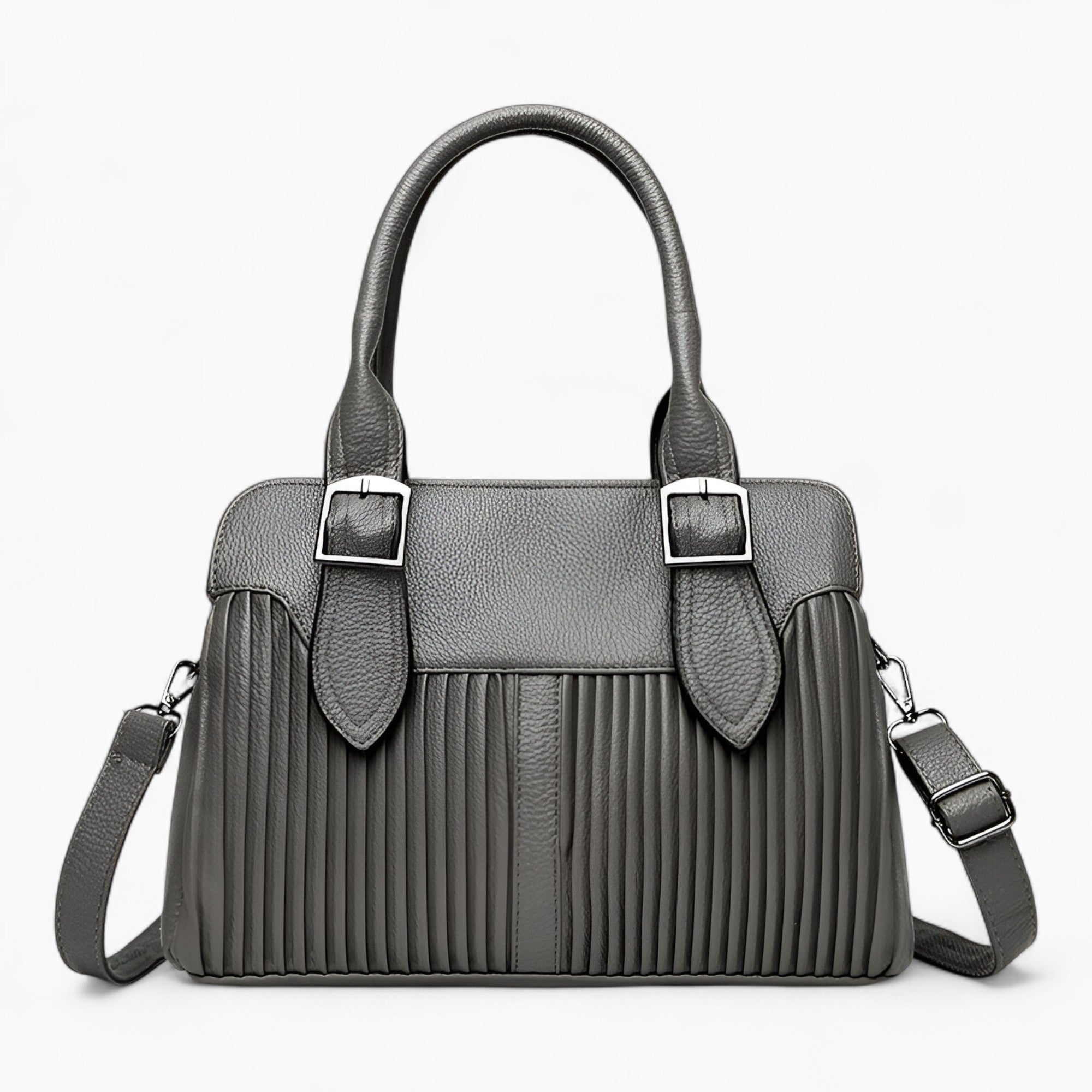 Sacs à main : Julia | Sac à main femme spacieux et élégant in Gris van Seroa