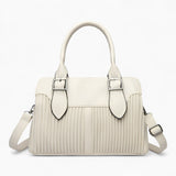Sacs à main : Julia | Sac à main femme spacieux et élégant in Blanc de Riz van Seroa