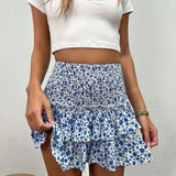 skirts : Natalie | Jupe Plissée Femme en Polyester Élégante in Bleu van Seroa