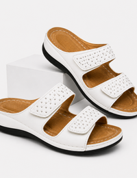 Sandales compensées – Confort et style combinés Cuir Femme