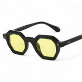 other : Giselle | Lunettes de Soleil Ronde Femme Élégantes in NoirJaune van Seroa