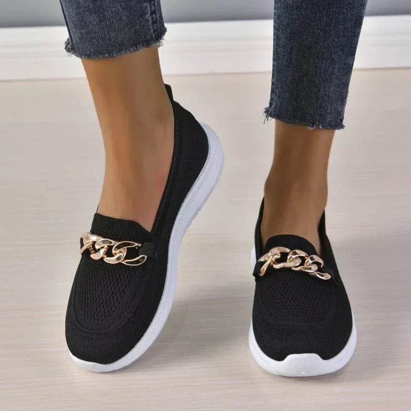 other : Hannah | Mocassins Femme Cuir d'Été Confortables in Noir van Seroa