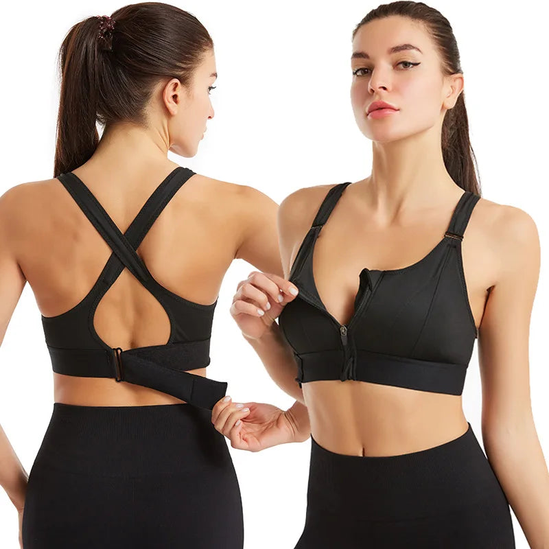 Emma - Brassière de Sport avec Fermeture Frontale Ajustable