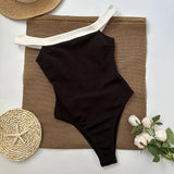swimwear : Elena – Maillot de Bain Élégant Épaules Dénudées avec Finitions Contrastantes in van Seroa