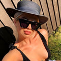 Okulary przeciwsłoneczne cat eye z ochroną UV damskie