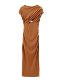 Cocktailkleid mit Drapierung und V-Ausschnitt Damen