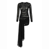 dresses : Lena - Élégante Robe de Plage Transparente à Manches Longues in van Seroa