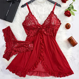 other : Vivian | Ensemble Lingerie Femme Dentelle Sexy in Rouge van Seroa