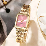 other : Isabel | Montre Femme Carrée en Acier Inoxydable in Rose van Seroa
