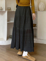 dresses : Cora | Jupe Plissée A-Line en Polyester pour Fille in Noir van Seroa