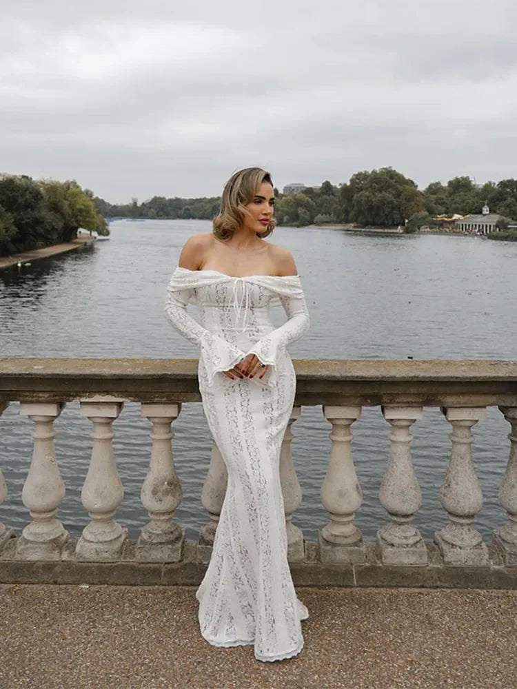 dresses : Seroa Robe élégante en tricot à manches longues in van Seroa