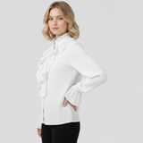 Céleste – Blouse Élégante à Volants avec Manches Statement