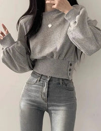 Lässiger urbaner Stil Pullover für Damen Baumwolle