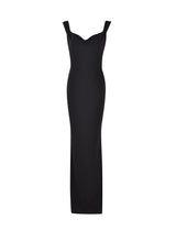 dresses : Isabelle – Robe midi moulante et élégante avec coupe sculptante et décolleté en cœur in van Seroa