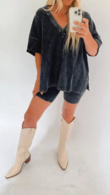Tee Shirt Femme Décontracté Col en V 9