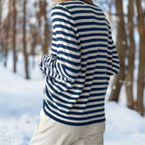 Tee Shirt Manches Longues Femme Rayé Décontracté 7