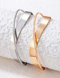 Bracelet Femme Ajustable Doré Or Acier Inoxydable Fin et Élégant