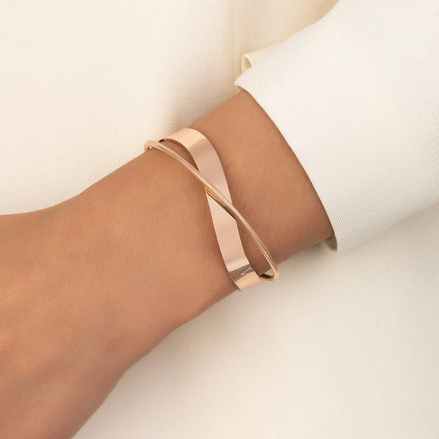 other : Eva | Bracelet Femme Or Ajustable Élégant Moderne in Or rose van Seroa