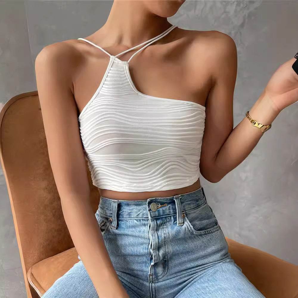 Top Femme Asymétrique à Bretelles 1