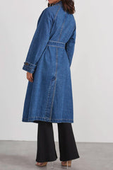 Trench Femme en Jean Chic Ajusté 5