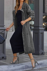 Trench Femme en Jean Chic Ajusté 7