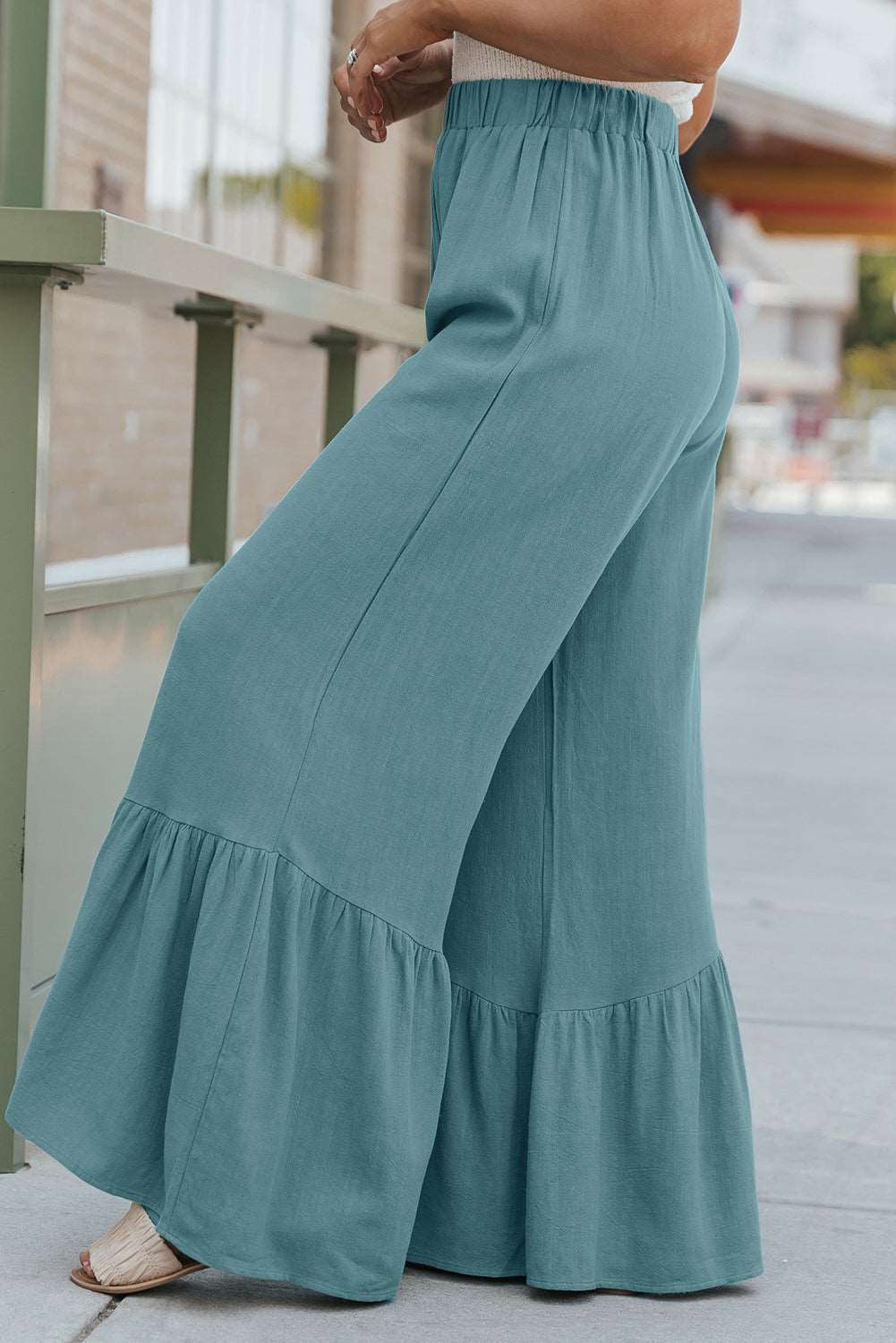 skirts : Maria | Pantalon Fluide Femme Taille Haute Chic et Confortable in van Seroa