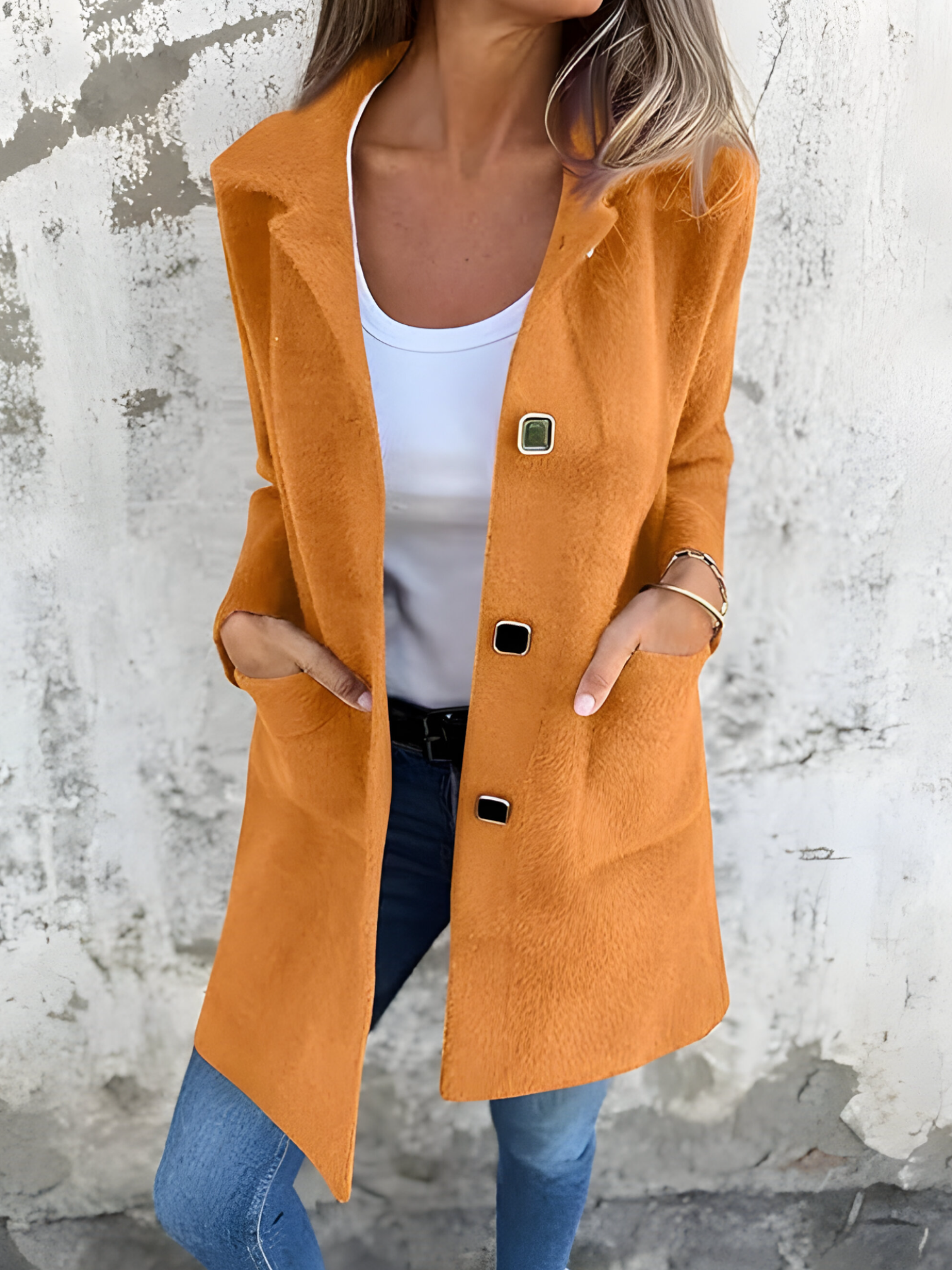 Adeline | Veste Femme Longue Élégante en Laine