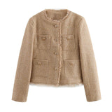 Veste Ajustée en Tweed pour Femme 4