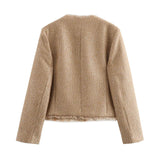 Veste Ajustée en Tweed pour Femme 5