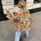Veste Bomber Femme Imprimé Floral Élégante 4