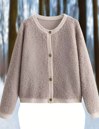 Lässige Damenweste aus Plüsch, lässiger Cardigan