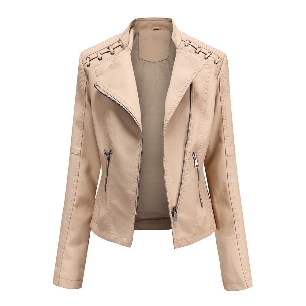 Veste Cuir Homme Washed Décontractée 1