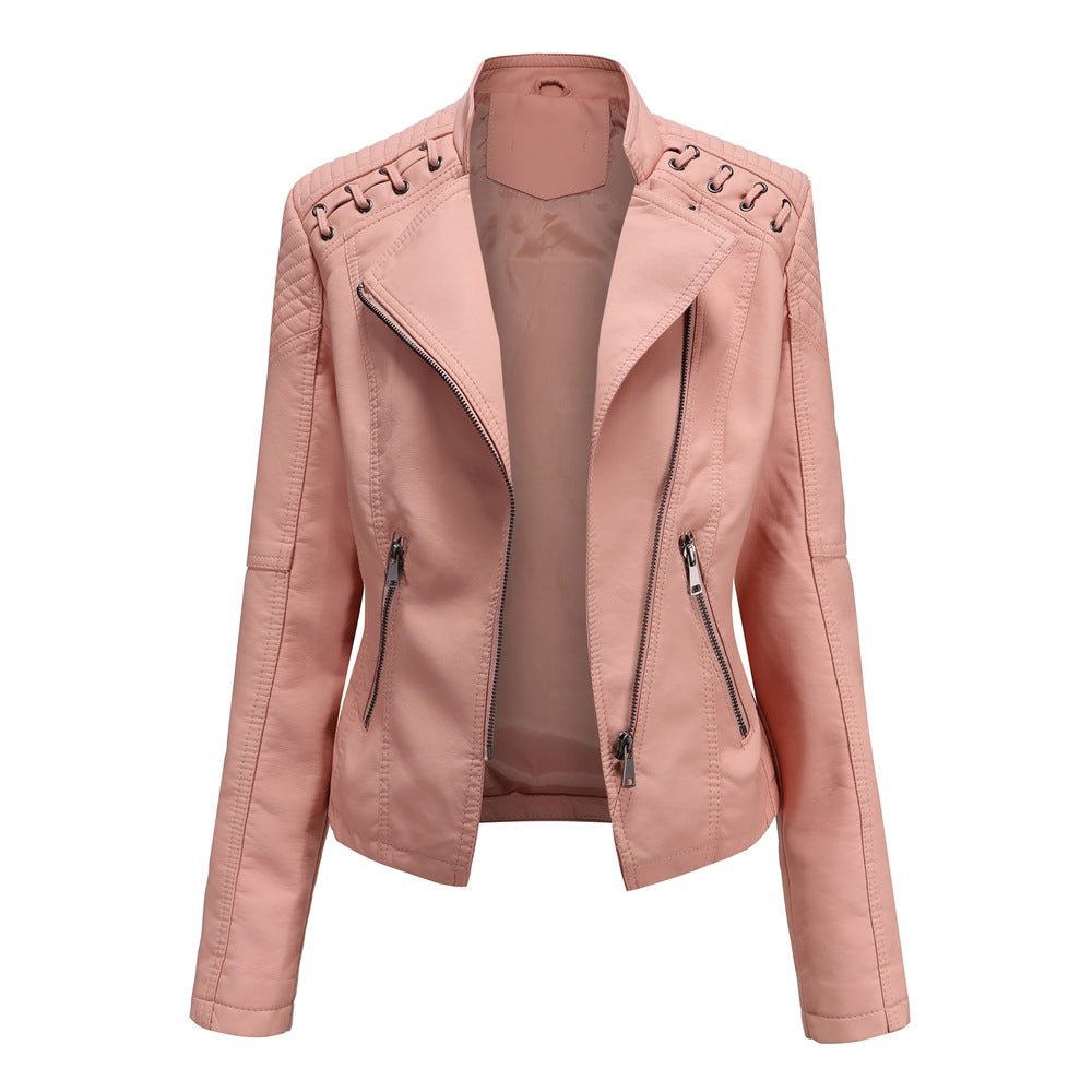 Veste Cuir Homme Washed Décontractée 12