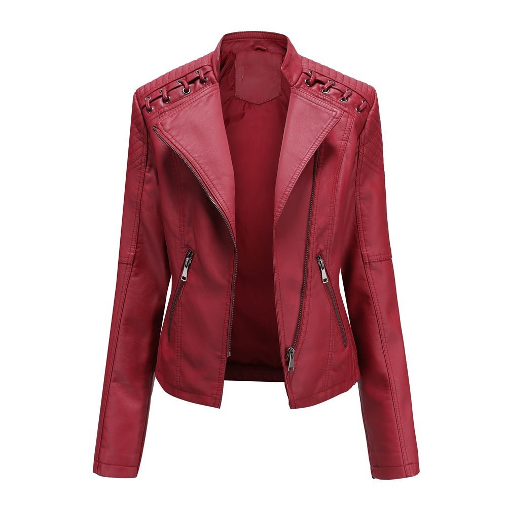 Veste Cuir Homme Washed Décontractée 13