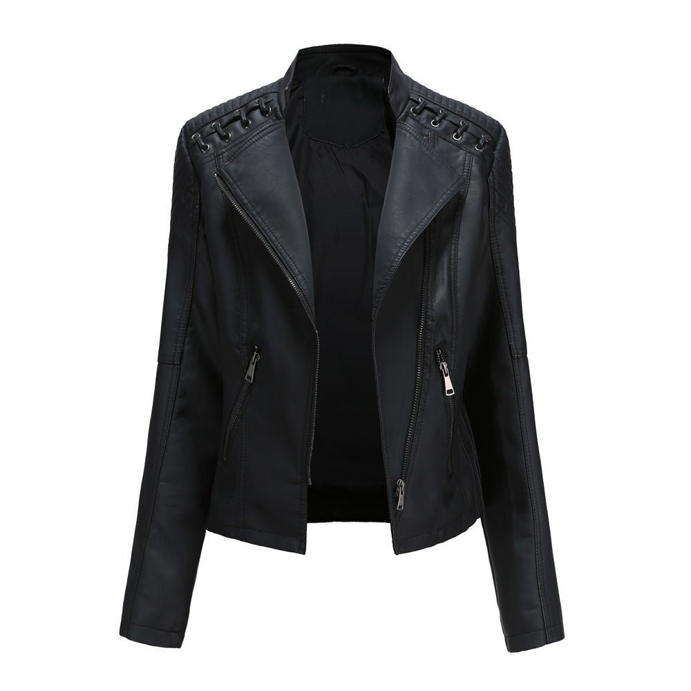 Veste Cuir Homme Washed Décontractée 14