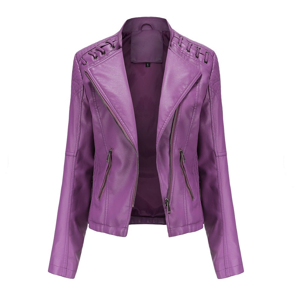 Veste Cuir Homme Washed Décontractée 8