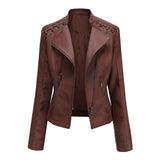 Veste Cuir Homme Washed Décontractée 9