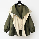 Veste Femme Asymétrique Bicolore Moderne 0