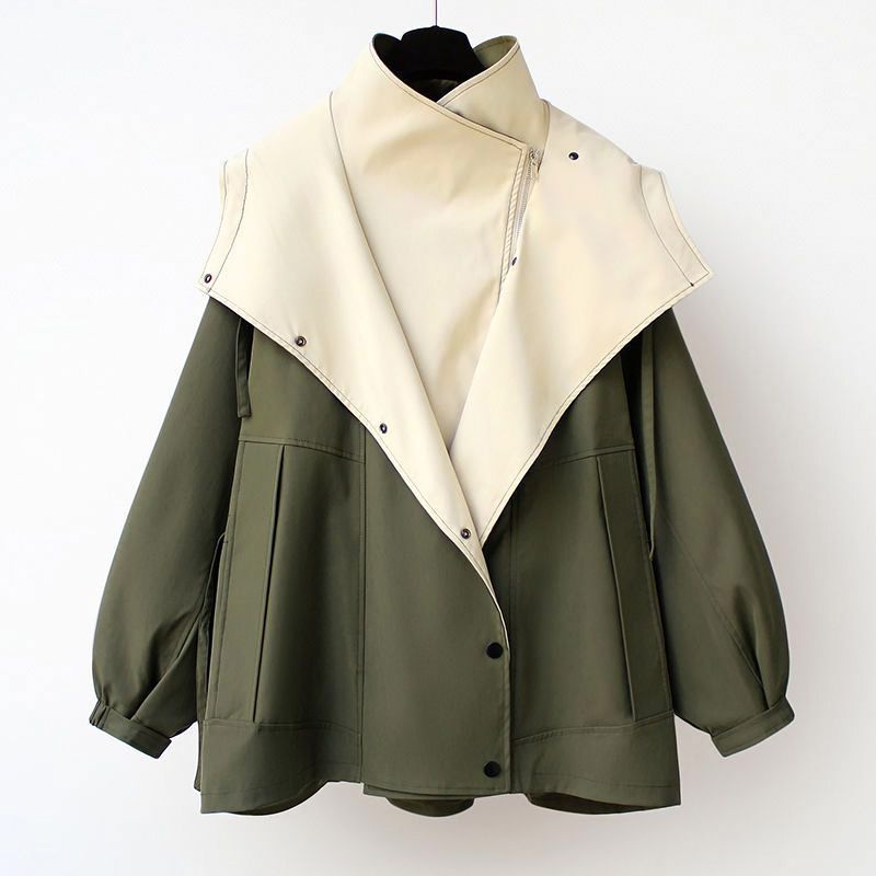 Veste Femme Asymétrique Bicolore Moderne 3